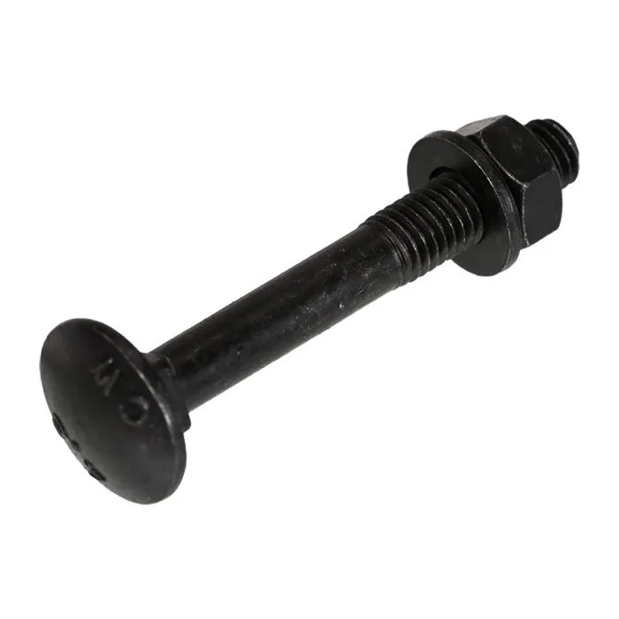 Slotbout met moer en sluitring zwart M8x50mm 25st.